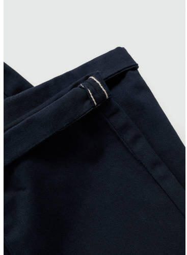 Mango Kids regular fit broek lichtbruin Blauw Jongens Stretchkatoen Effen 104 - Foto 2