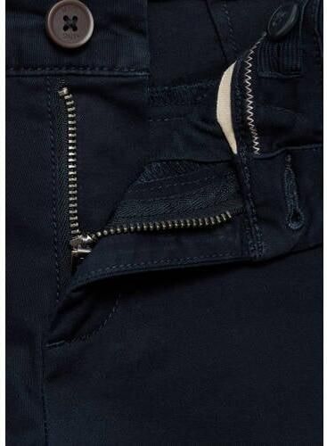Mango Kids regular fit broek lichtbruin Blauw Jongens Stretchkatoen Effen 104 - Foto 3