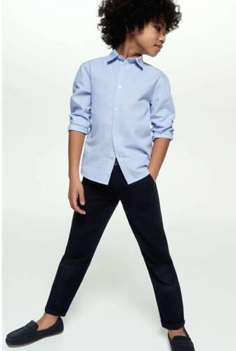 Mango Kids regular fit broek navy Blauw Jongens Polyester Effen 134 - Foto 2
