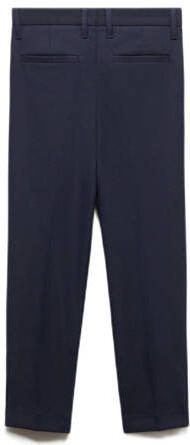 Mango Kids regular fit broek navy Blauw Jongens Polyester Effen 134 - Foto 3