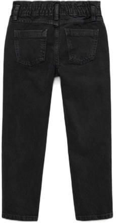 Mango Kids regular fit broek zwart Meisjes Katoen Effen 116
