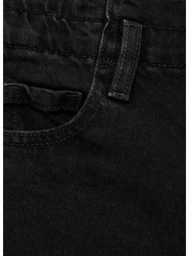 Mango Kids regular fit broek zwart Meisjes Katoen Effen 116 - Foto 3