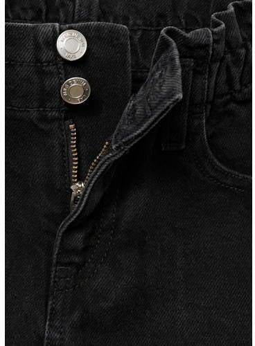 Mango Kids regular fit broek zwart Meisjes Katoen Effen 116 - Foto 2