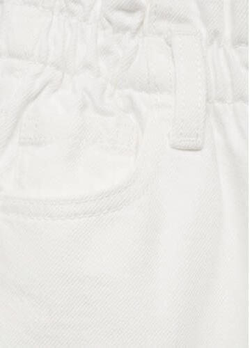 Mango Kids regular fit broek zwart Wit Meisjes Katoen Effen 128 - Foto 2