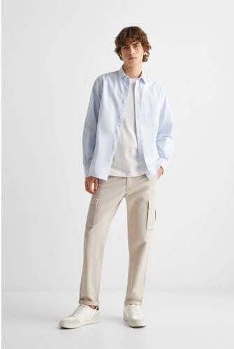 Mango Kids regular fit cargobroek ecru Jongens Stretchkatoen Effen 158(XXS)