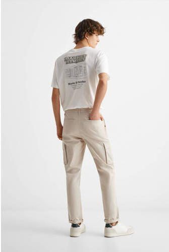 Mango Kids regular fit cargobroek ecru Jongens Stretchkatoen Effen 158(XXS) - Foto 3