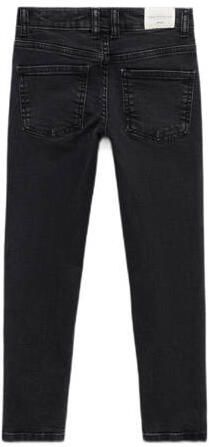 Mango Kids regular fit jeans black denim Zwart Jongens Katoen Effen 122