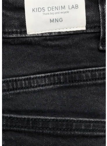 Mango Kids regular fit jeans black denim Zwart Jongens Katoen Effen 122 - Foto 2