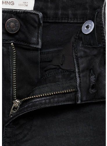 Mango Kids regular fit jeans black denim Zwart Jongens Katoen Effen 122 - Foto 3