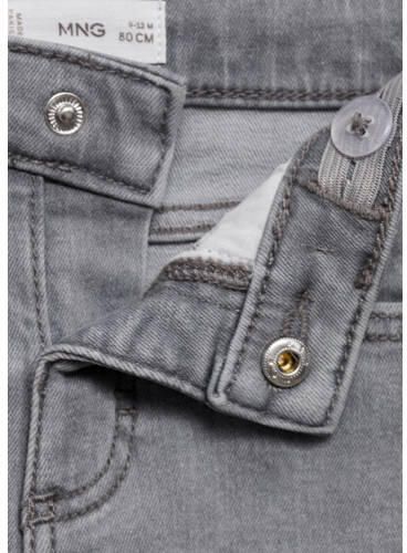 Mango Kids regular fit jeans grey denim Grijs Jongens Stretchkatoen Effen 116