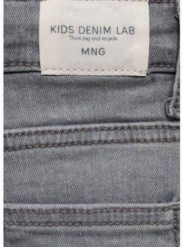Mango Kids regular fit jeans grey denim Grijs Jongens Stretchkatoen Effen 116 - Foto 2