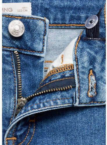 Mango Kids regular fit jeans medium blue denim Blauw Jongens Katoen Effen 134