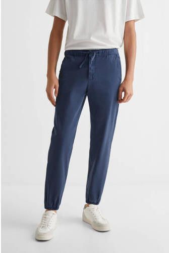 Mango Kids relaxed joggingbroek donkerblauw Jongens Stretchkatoen Effen 158(XXS) - Foto 3