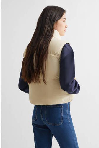 Mango Kids reversible bodywarmer zwart wit Meisjes Polyester Opstaande kraag 158(XS) - Foto 3
