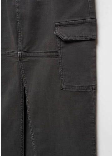 Mango Kids rok antraciet Grijs Meisjes Katoen Effen 152(XXS)