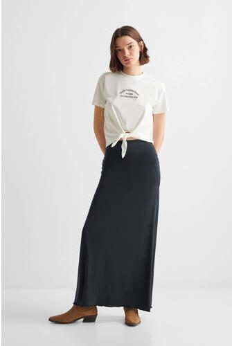 Mango Kids rok antraciet Grijs Meisjes Modal Effen 152(XXS)