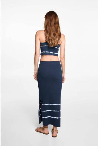 Mango Kids rok donkerblauw Meisjes Stretchkatoen Effen 152(XXS) - Foto 3