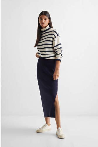 Mango Kids rok marine Blauw Meisjes Viscose Effen 152(XXS)