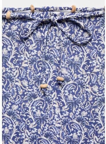 Mango Kids rok met all over print blauw Meisjes Viscose All over print 152(XXS) - Foto 2