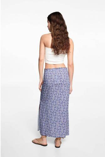 Mango Kids rok met all over print blauw Meisjes Viscose All over print 152(XXS) - Foto 3