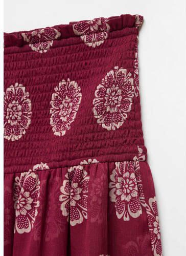 Mango Kids rok met all over print donkerrood Meisjes Polyester All over print 152(XXS) - Foto 3
