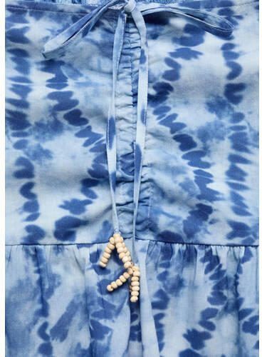 Mango Kids rok met all over print lichtblauw Meisjes Katoen All over print 152(XXS)