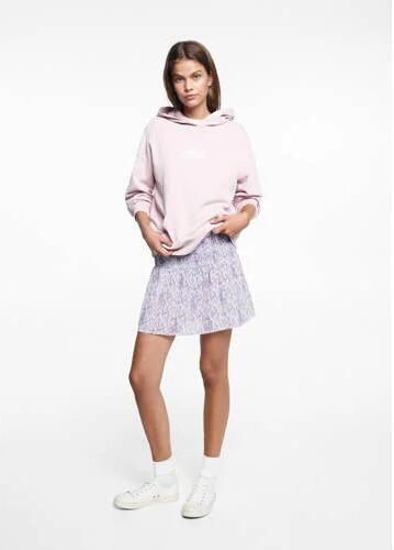 Mango Kids rok met all over print lila wit Paars Meisjes Polyester All over print 152(XXS)