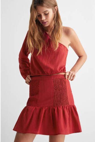 Mango Kids rok rood Meisjes Polyester Effen 152(XXS)