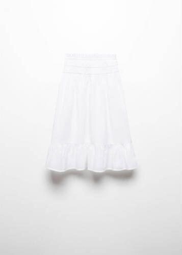 Mango Kids rok wit Meisjes Katoen Effen 140 | Rok van