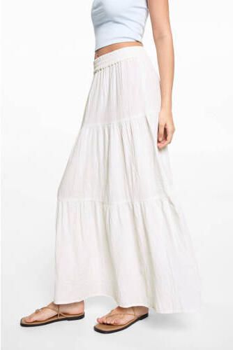 Mango Kids rok wit Meisjes Katoen Effen 158(XS) | Rok van