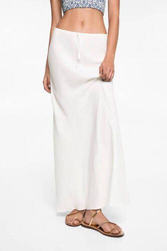 Mango Kids rok wit Meisjes Viscose Effen 172(L) | Rok van - Foto 3