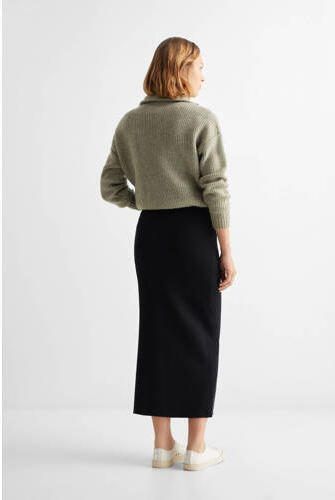 Mango Kids rok zwart Meisjes Viscose Effen 152(XXS)