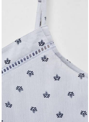 Mango Kids shortama met all over print blauw Meisjes Viscose V-hals All over print 152(XXS) - Foto 2