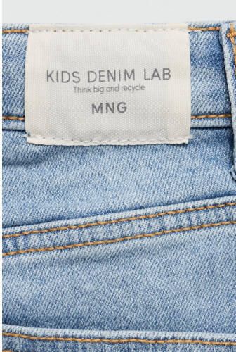 Mango Kids skinny jeans light blue denim Blauw Meisjes Stretchdenim Effen 122 - Foto 2