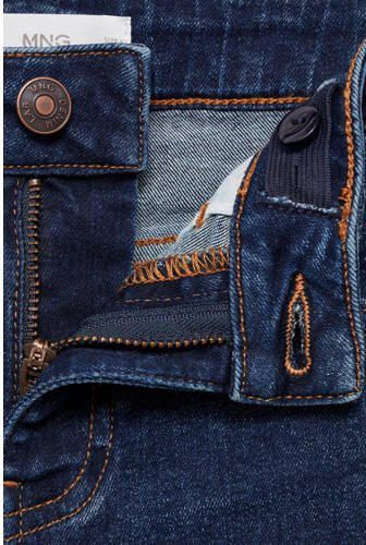 Mango Kids skinny jeans medium blue denim Blauw Effen 122 - Foto 2