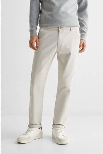 Mango Kids slim fit broek ecru Jongens Stretchkatoen Effen 158(XXS) - Foto 2