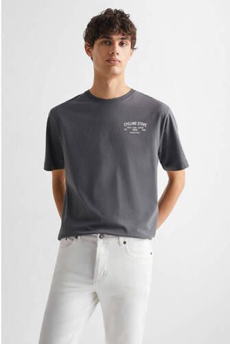 Mango Kids slim fit jeans wit Jongens Stretchdenim Effen 158(XXS)