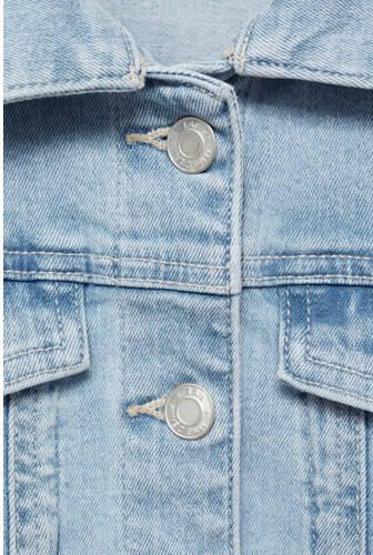 Mango Kids spijkerjas light blue Blauw Meisjes Denim Klassieke kraag Effen 128 - Foto 3