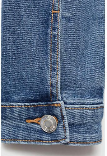 Mango Kids spijkerjas medium blue Blauw Meisjes Denim Klassieke kraag Effen 122 - Foto 2