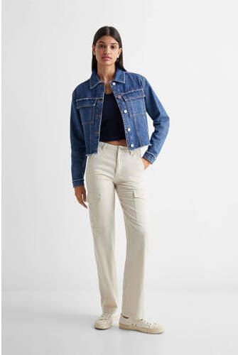 Mango Kids spijkerjas medium blue denim Blauw Effen 152(XXS) - Foto 3
