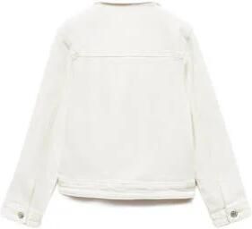 Mango Kids spijkerjas naturel wit Ecru Meisjes Denim Klassieke kraag Effen 116 - Foto 2