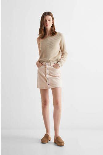 Mango Kids spijkerrok beige Meisjes Denim Effen 152(XXS) - Foto 3