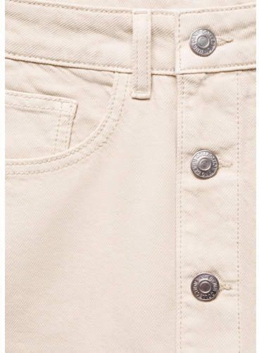 Mango Kids spijkerrok beige Meisjes Denim Effen 152(XXS) - Foto 2
