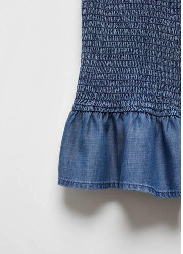 Mango Kids spijkerrok blauw Meisjes Denim Effen 152(XXS) - Foto 2