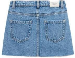 Mango Kids spijkerrok changeant blauw Meisjes Denim Effen 116 - Foto 3