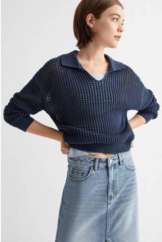Mango Kids spijkerrok changeant blauw Meisjes Denim Effen 152(XXS) - Foto 2