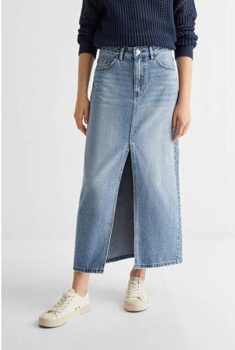 Mango Kids spijkerrok changeant blauw Meisjes Denim Effen 152(XXS) - Foto 3