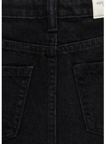 Mango Kids spijkerrok changeant grijs Zwart Meisjes Denim Effen 116