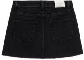 Mango Kids spijkerrok changeant grijs Zwart Meisjes Denim Effen 116 - Foto 3