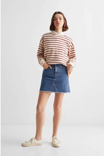 Mango Kids spijkerrok middenblauw Meisjes Denim Effen 152(XXS) - Foto 3